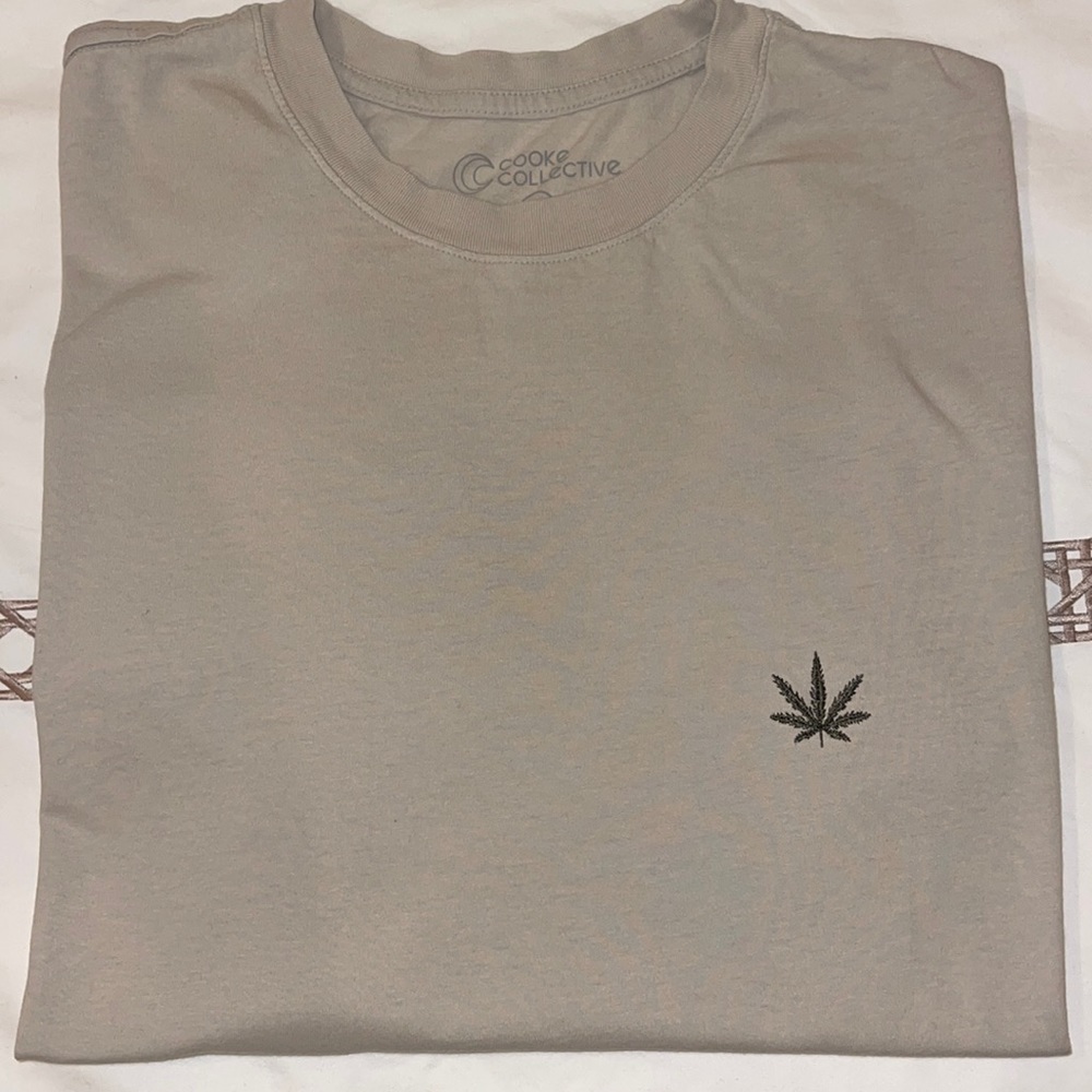 Mens Cooke Collective Hemp embroidered T-shirt